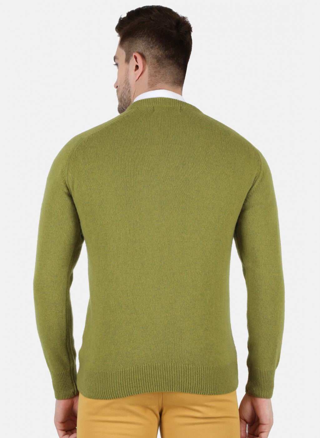 Men Green Solid Pullover