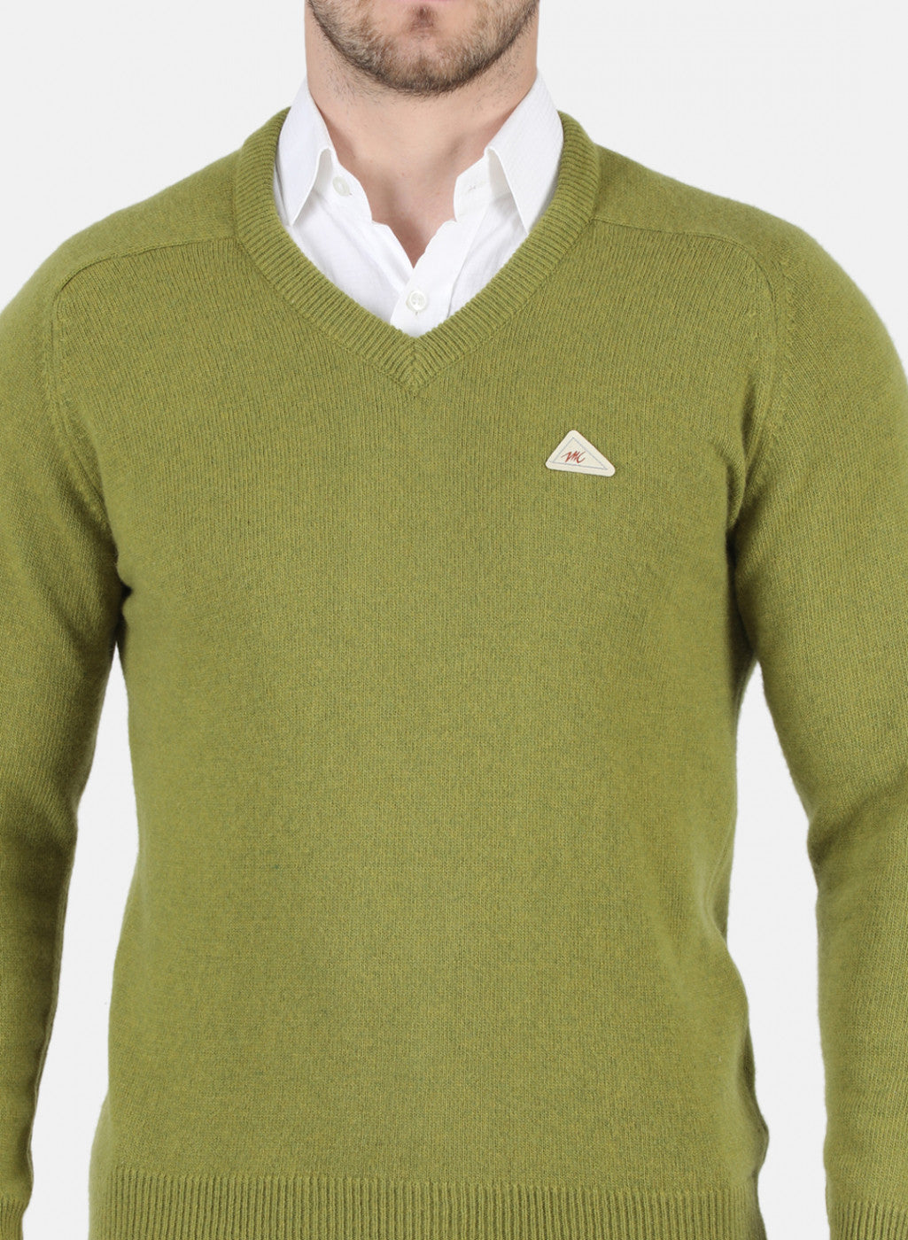 Men Green Solid Pullover