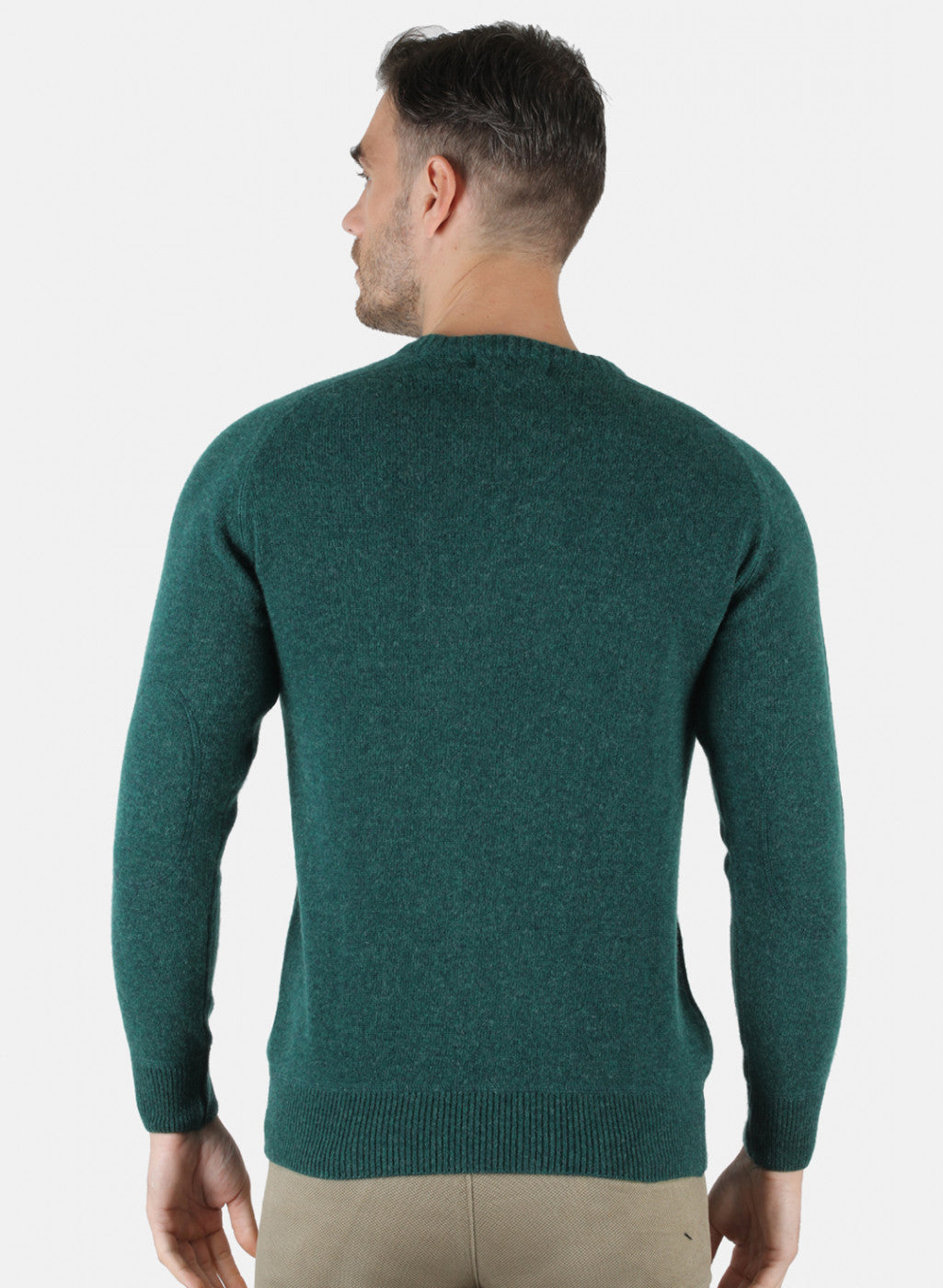 Men Green Solid Pullover