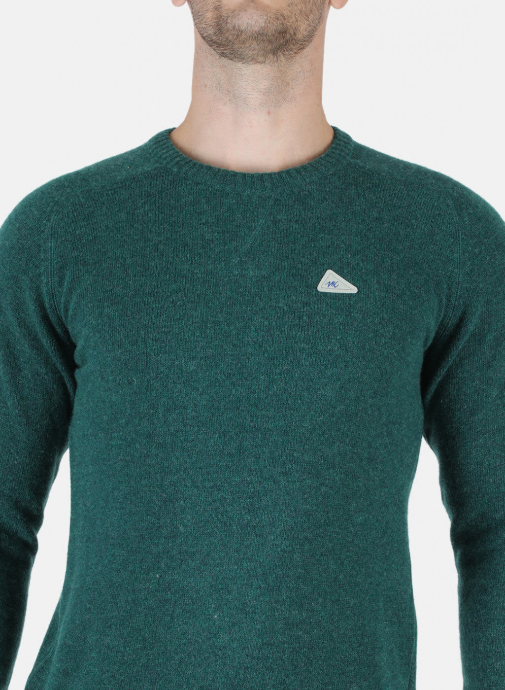 Men Green Solid Pullover