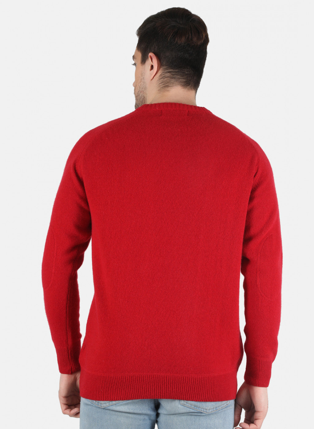 Men Maroon Solid Pullover