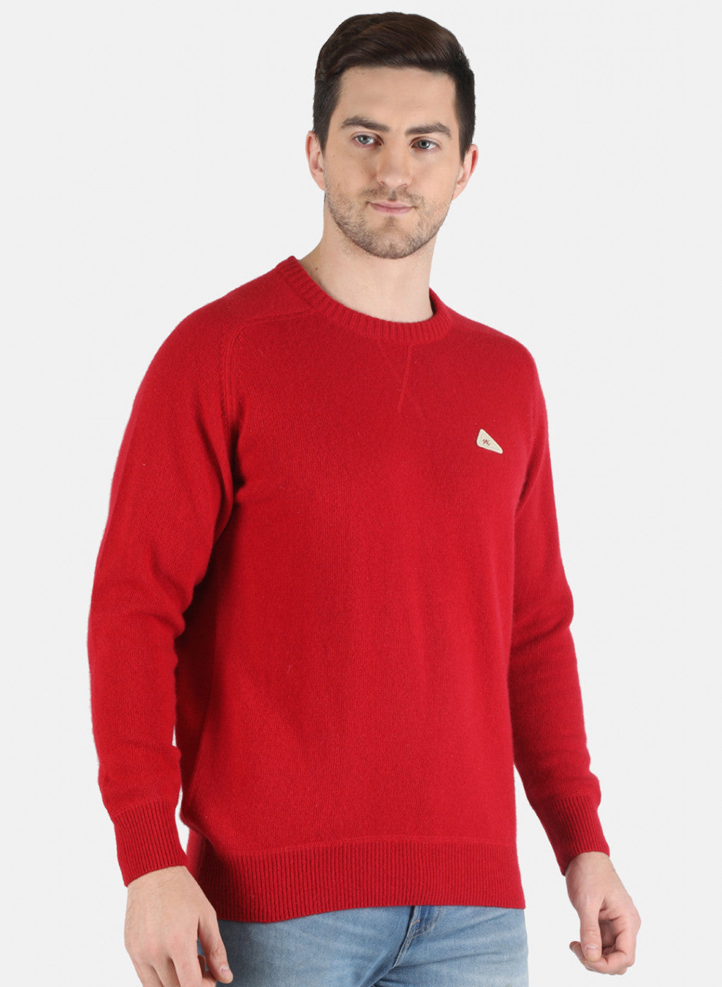 Men Maroon Solid Pullover