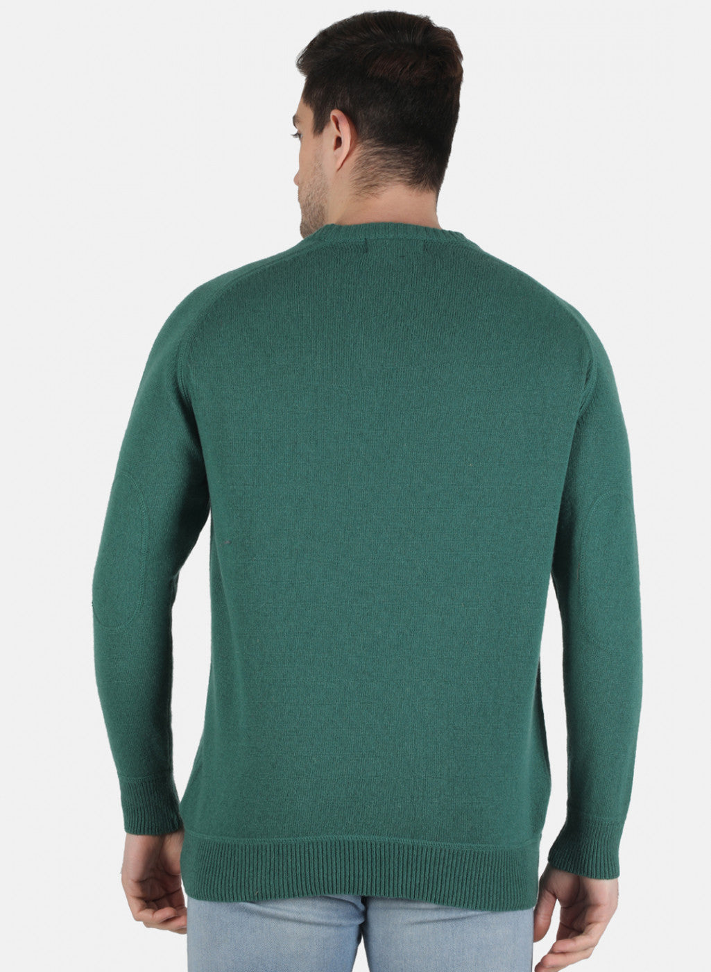 Men Green Solid Pullover