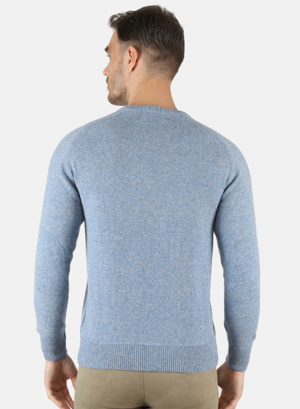 Men Blue Solid Pullover