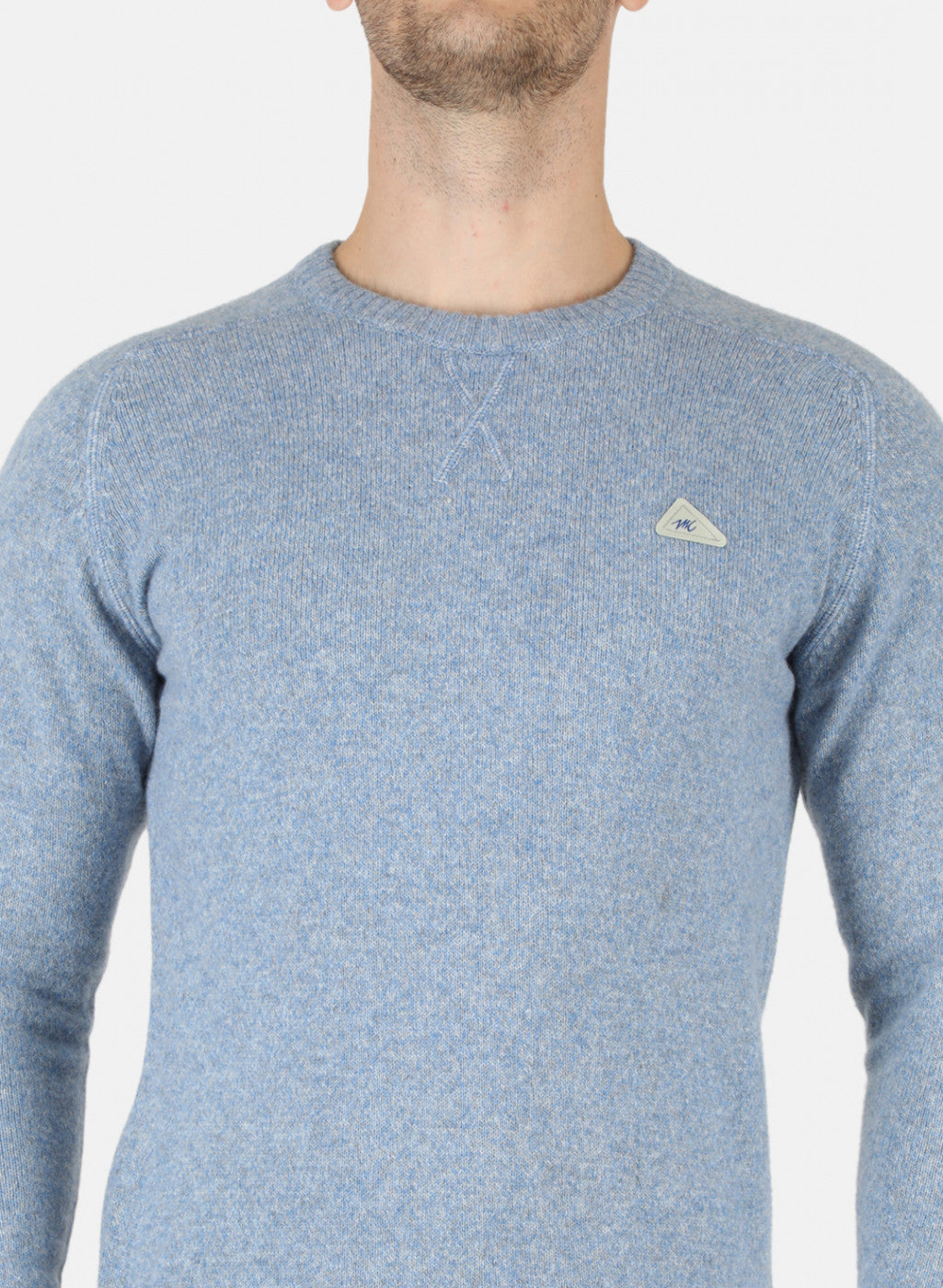 Men Blue Solid Pullover