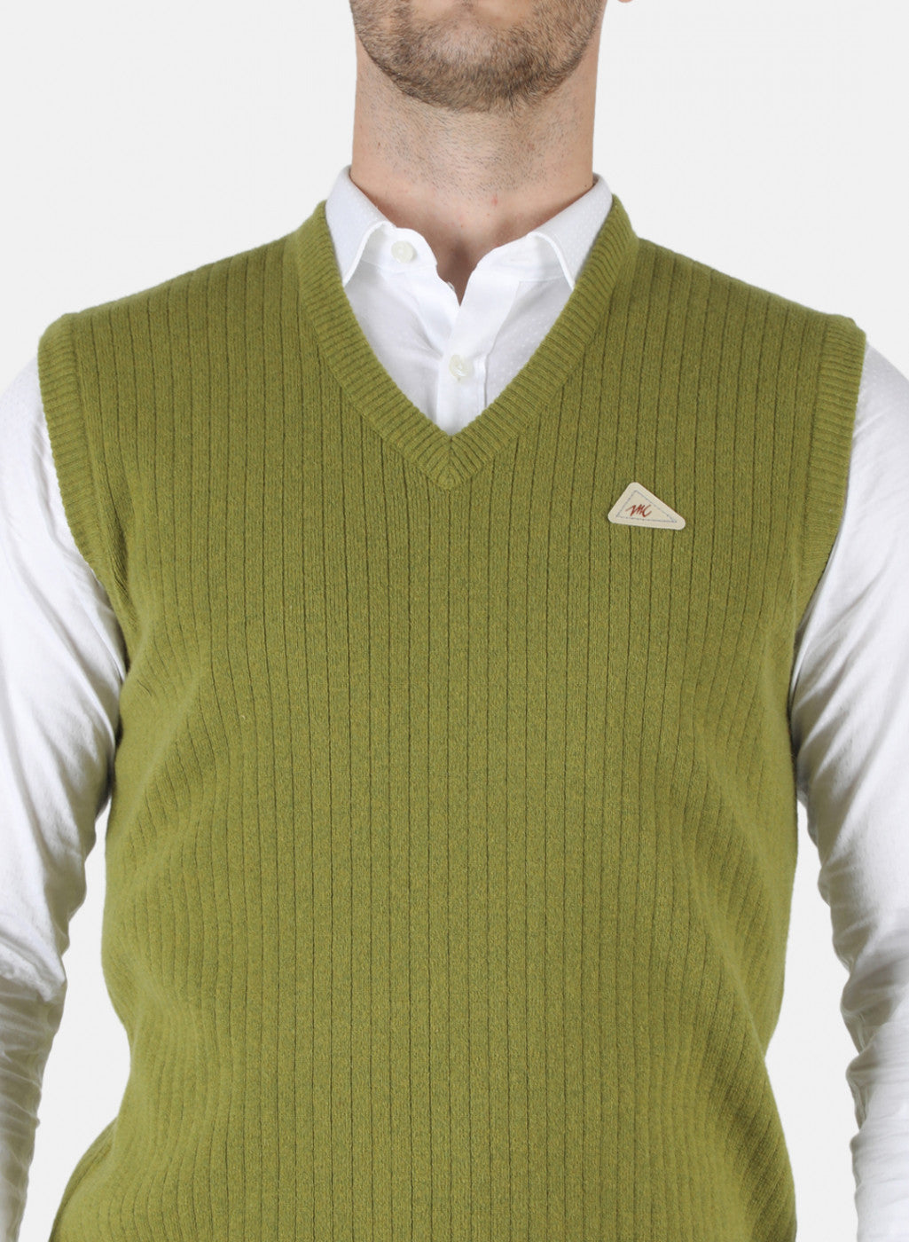 Men Green Solid Sweater