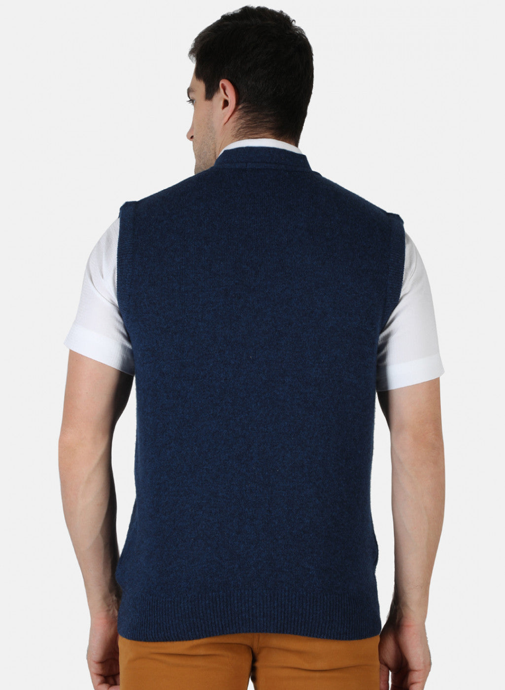 Men Blue Solid Cardigan