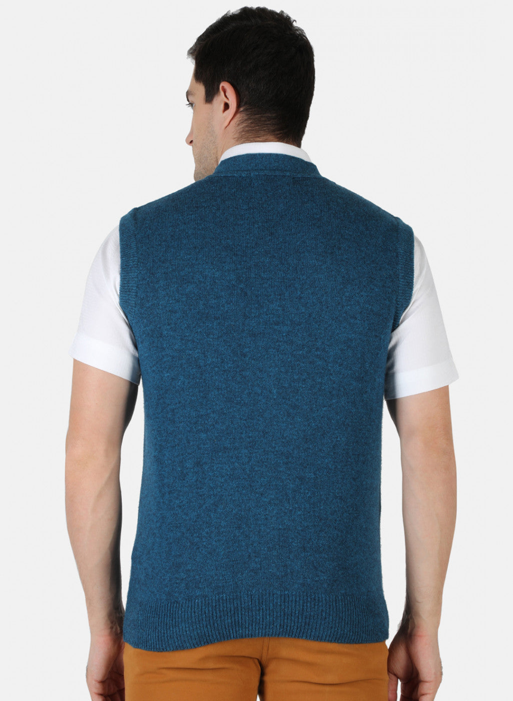 Men Blue Solid Cardigan