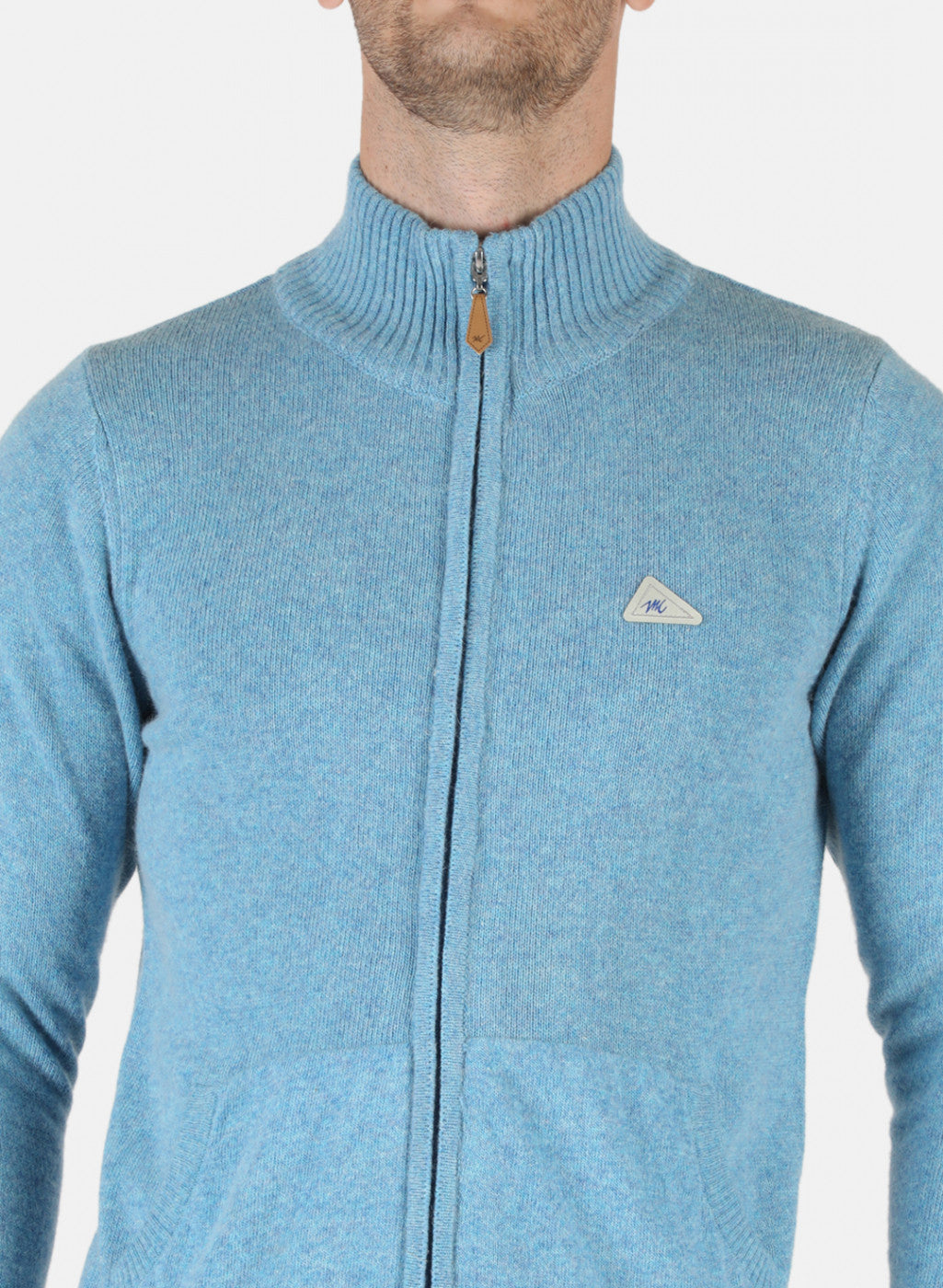 Men Blue Solid Pullover