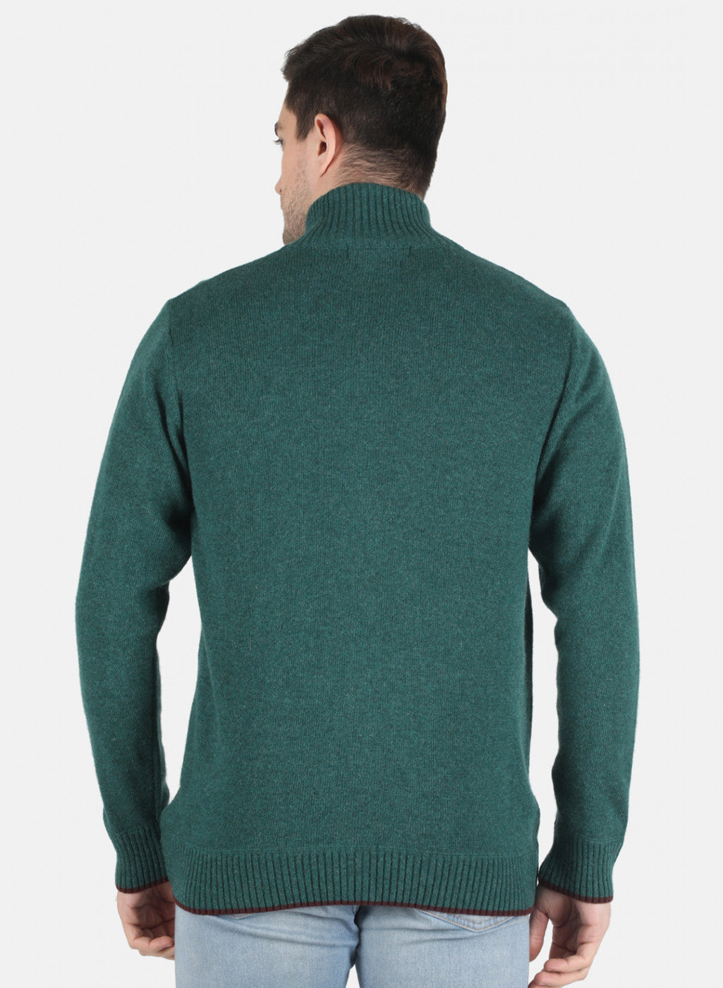 Men Green Solid Pullover