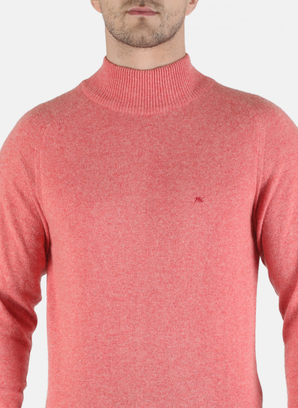 Men Red Solid Pullover