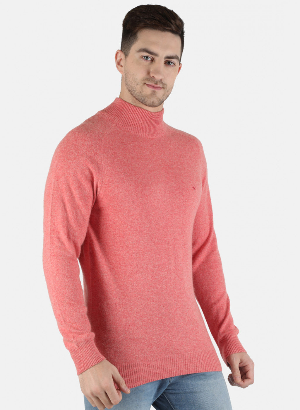 Men Red Solid Pullover