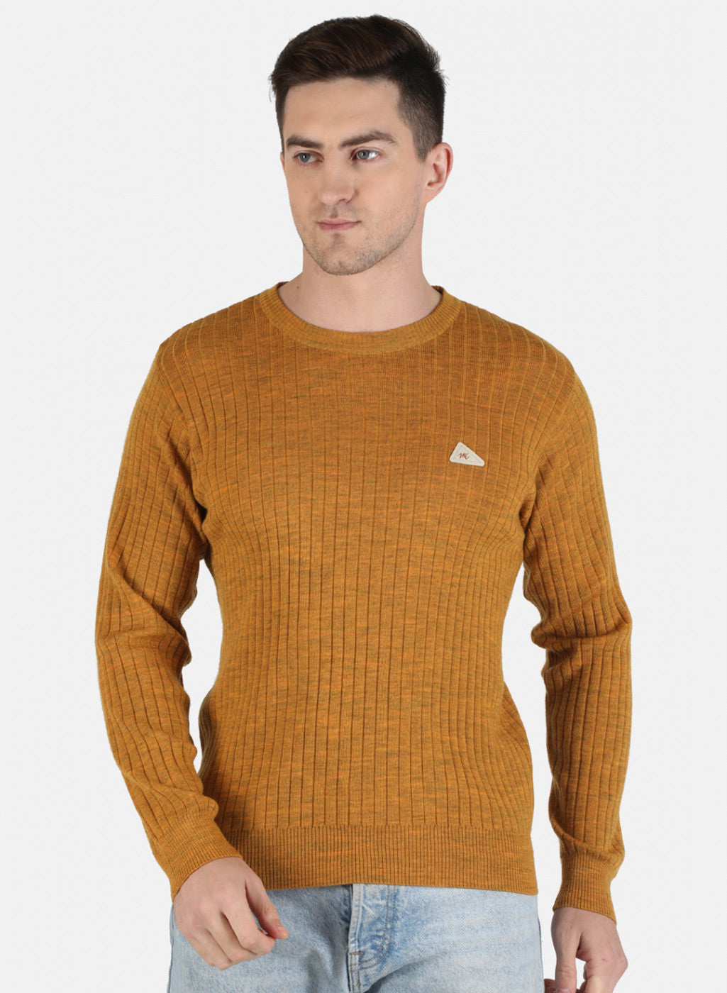 Men Yellow Solid Pullover