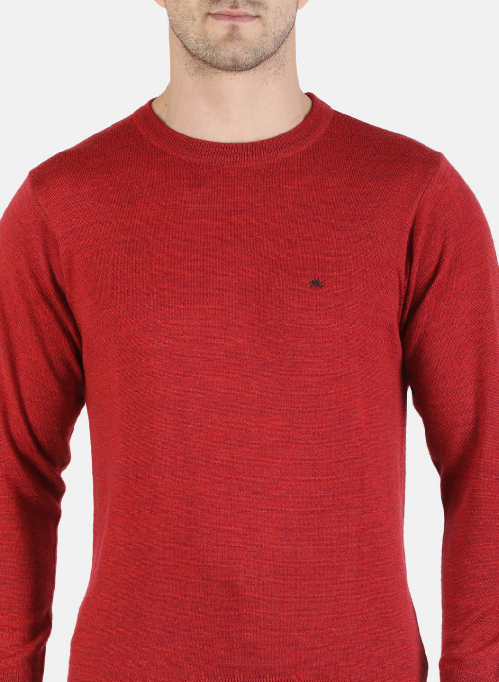 Men Red Solid Pullover