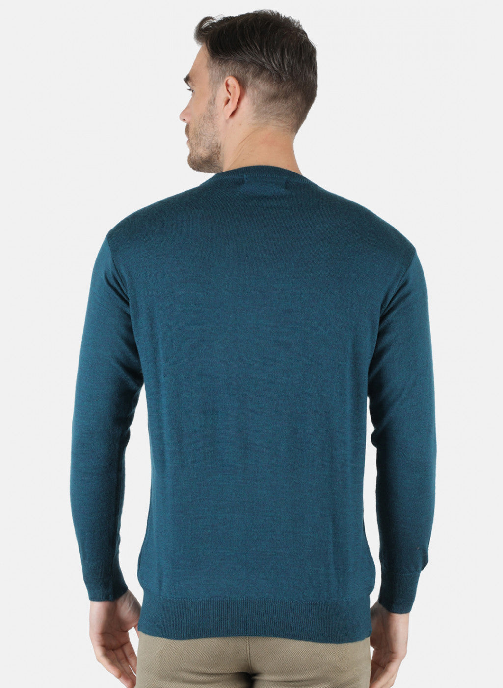 Men Blue Solid Pullover