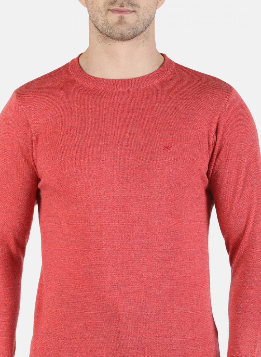 Men Red Solid Pullover