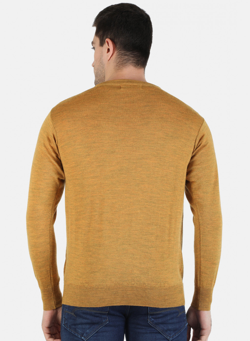 Men Yellow Solid Pullover