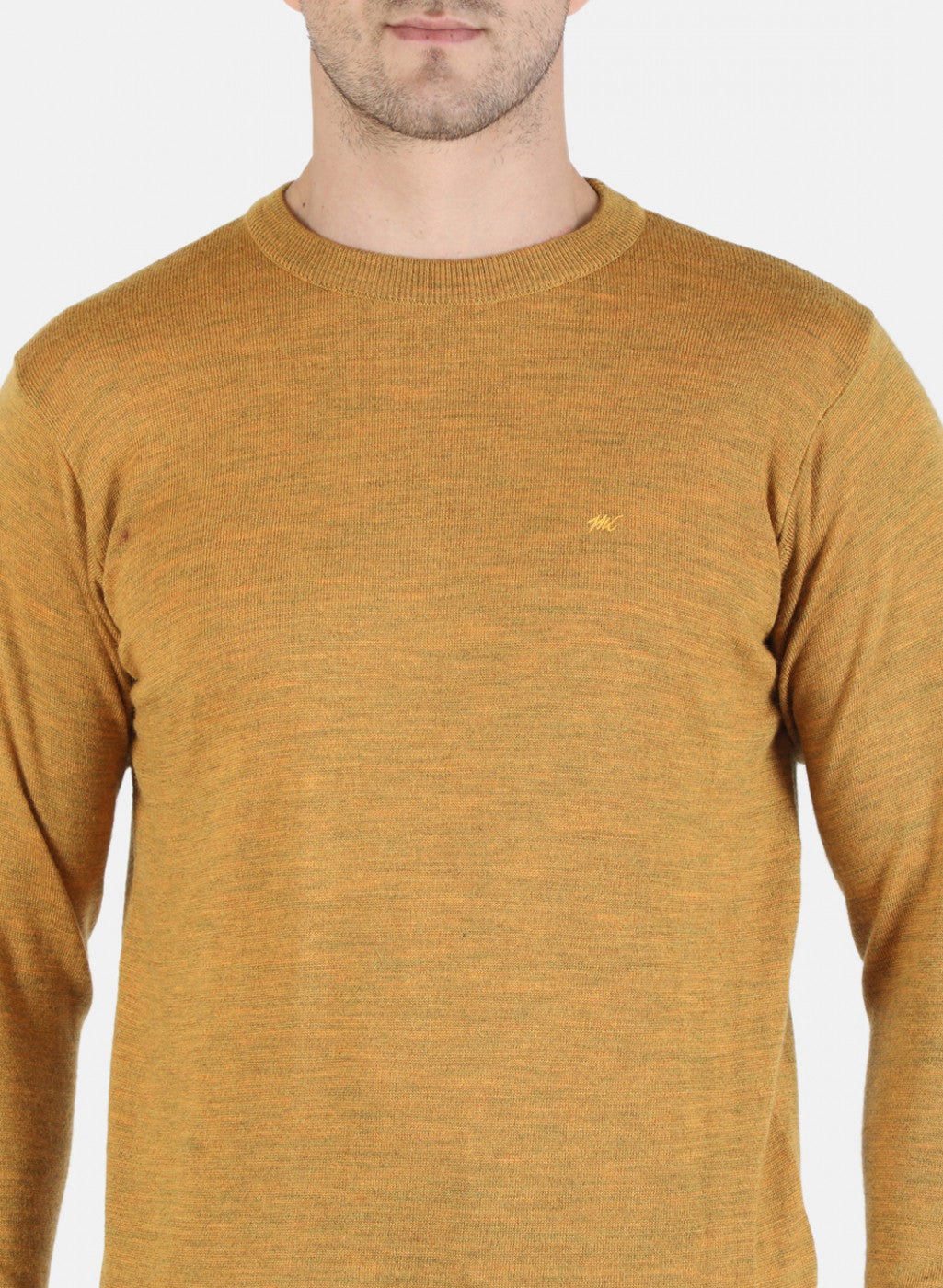 Men Yellow Solid Pullover