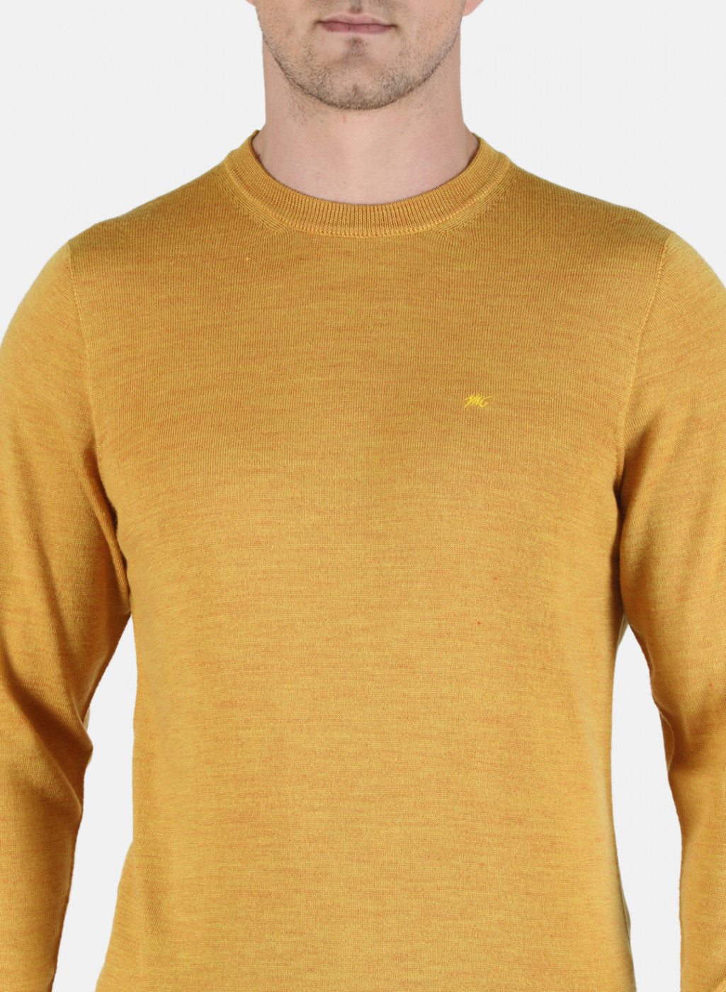 Men Yellow Solid Pullover