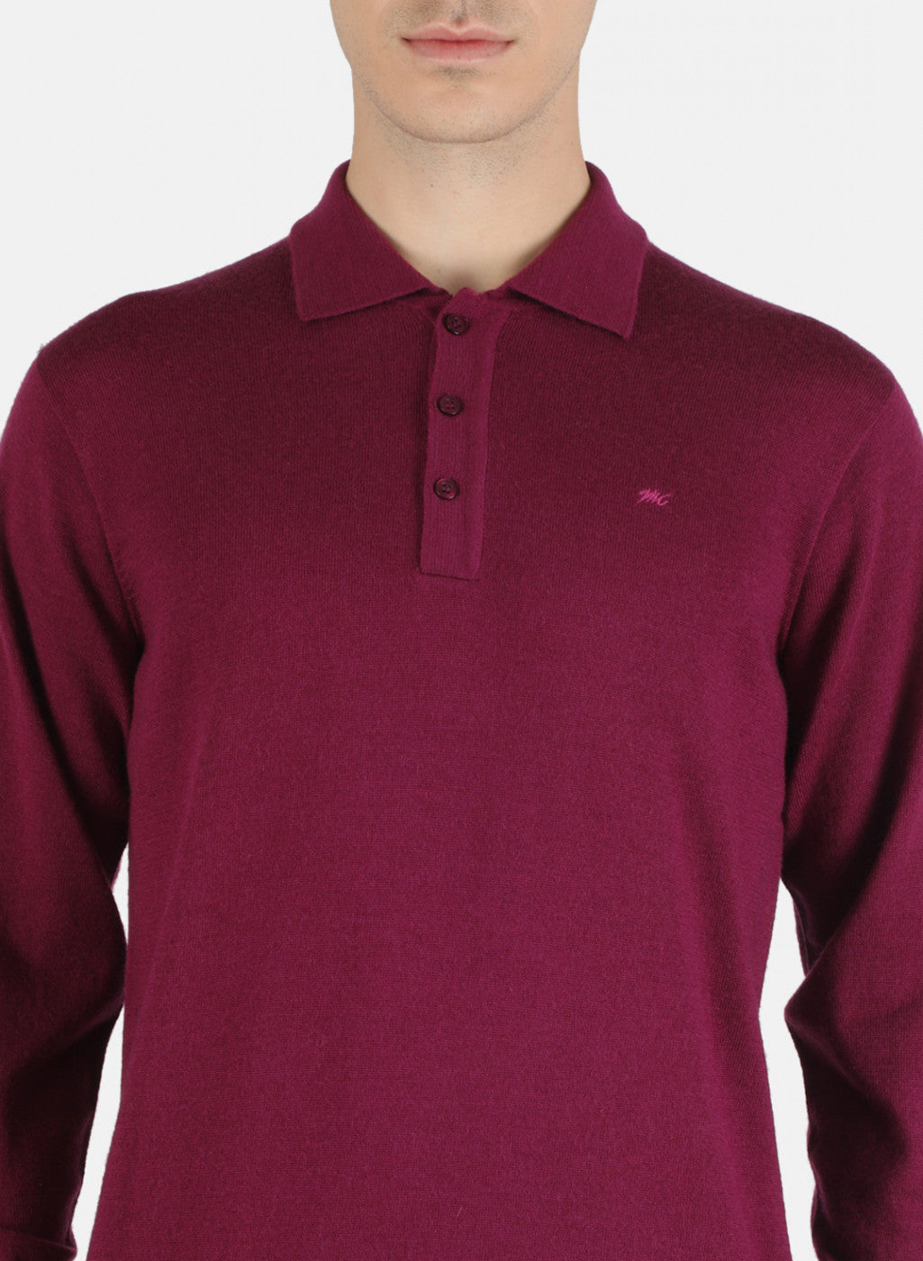 Men Purple Solid T-Shirt