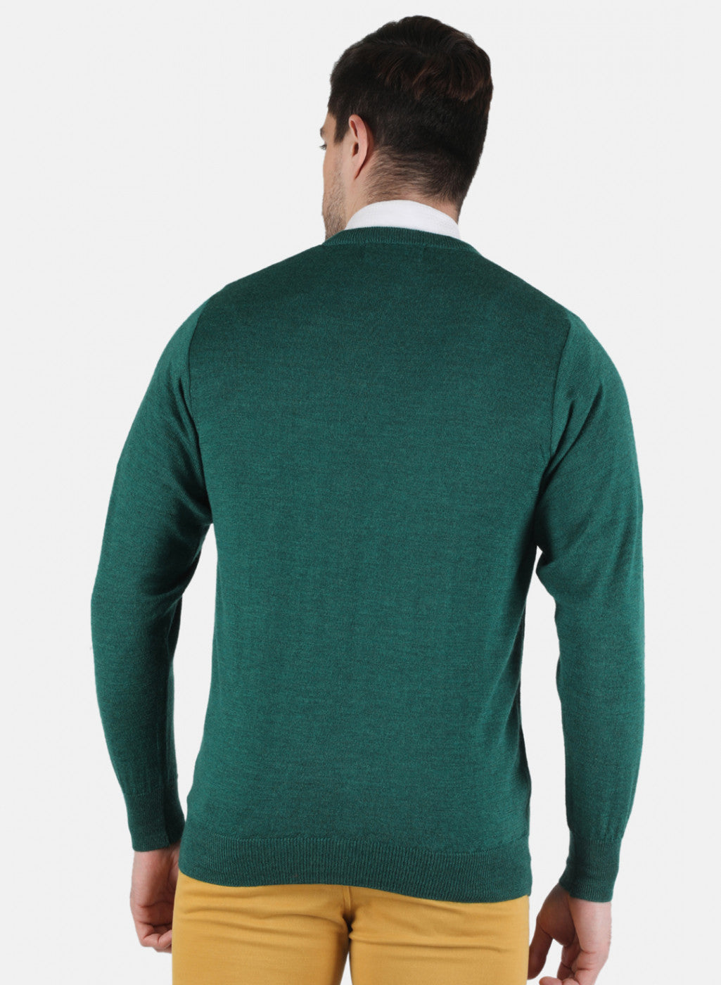 Men Green Solid Pullover