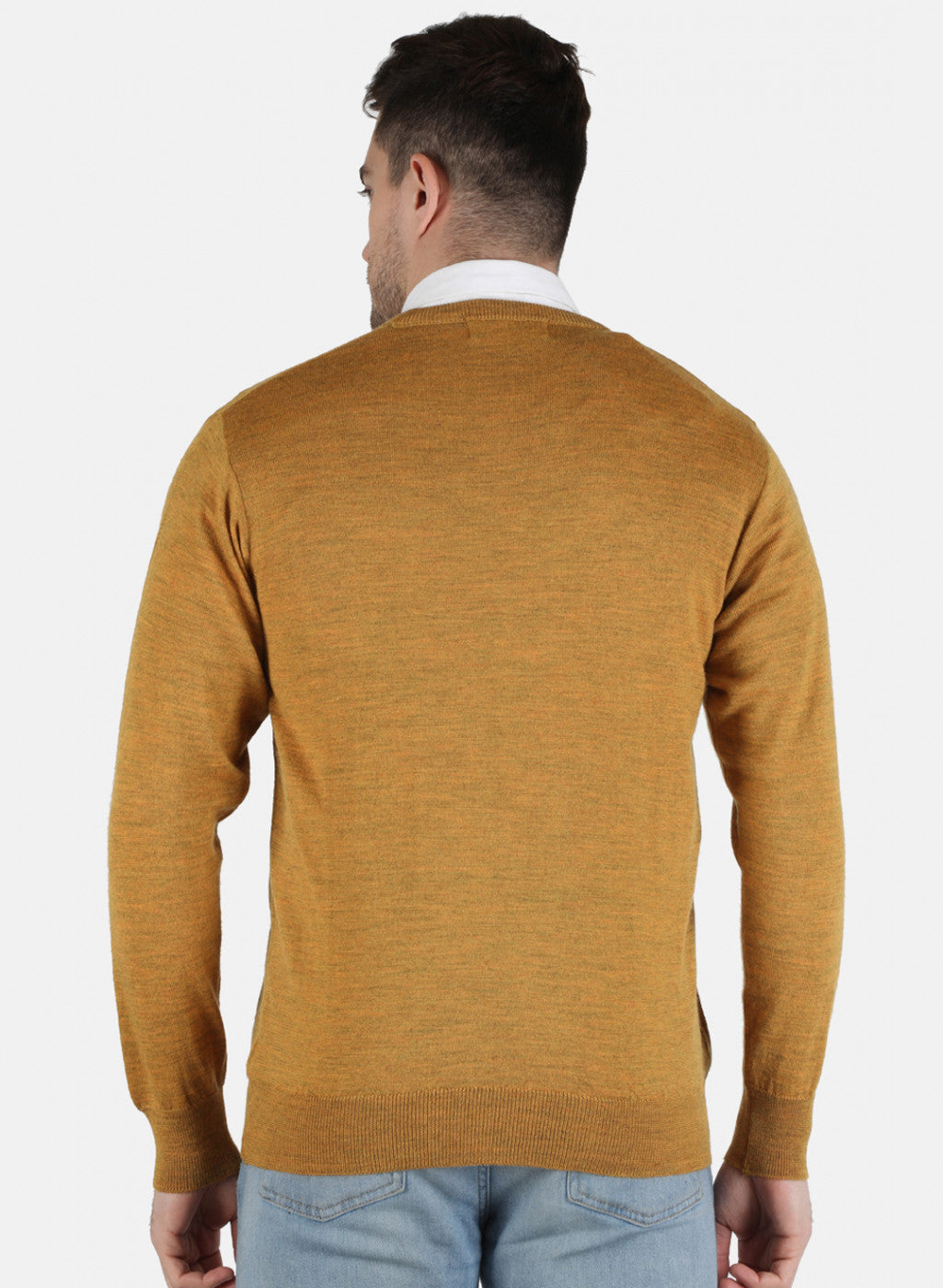 Men Yellow Solid Pullover