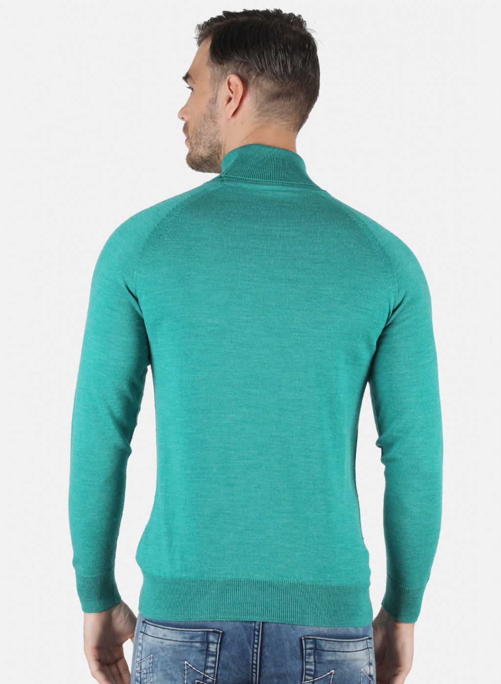 Men Blue Solid Pullover