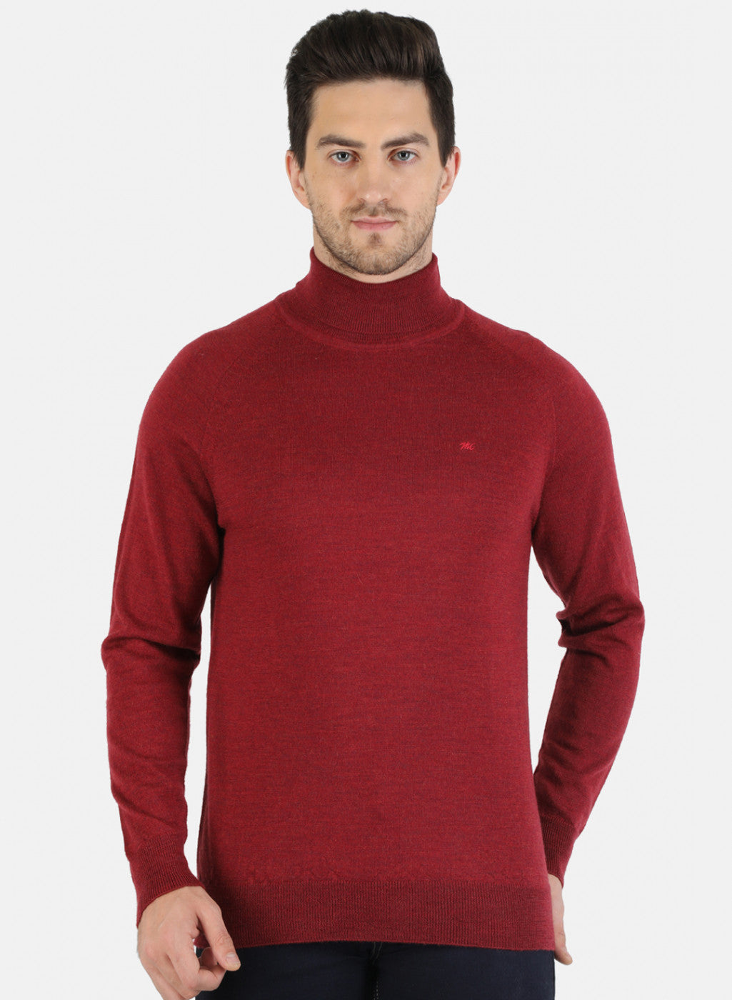 Men Purple Solid Pullover