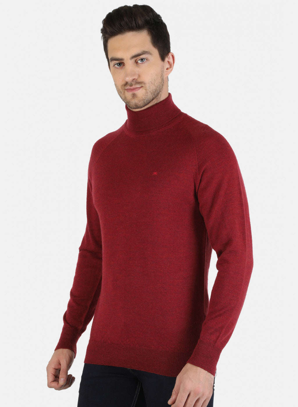 Men Purple Solid Pullover