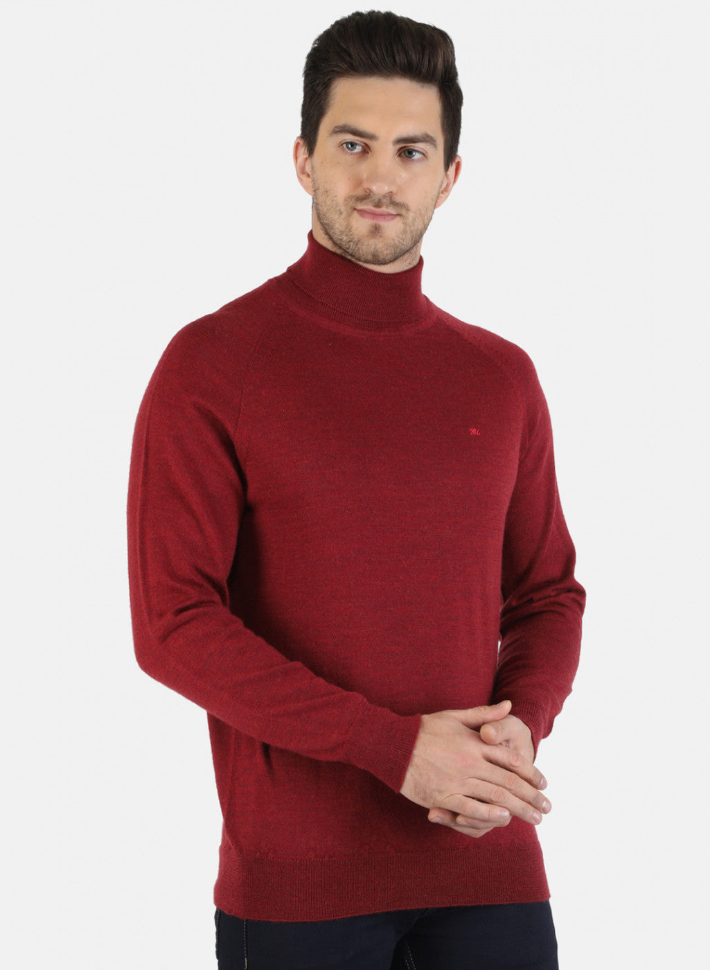 Men Purple Solid Pullover