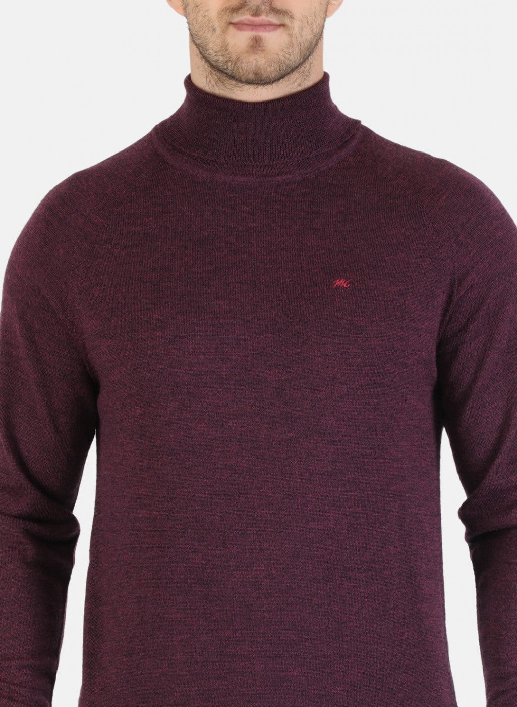 Men Purple Solid Pullover