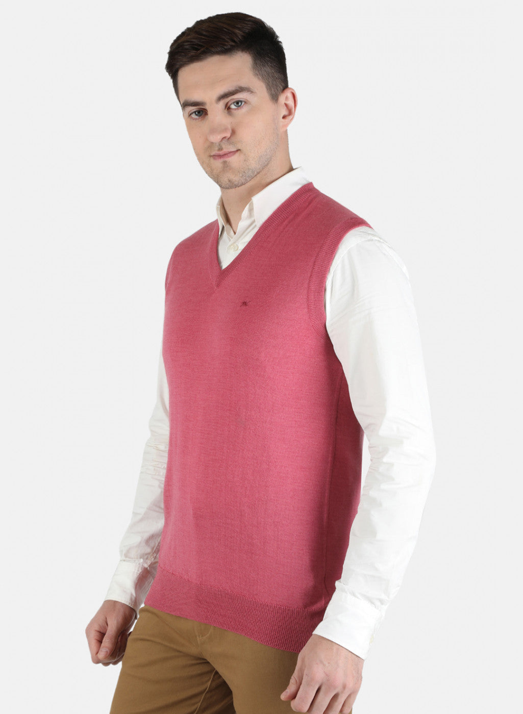 Men Pink Solid Sweater