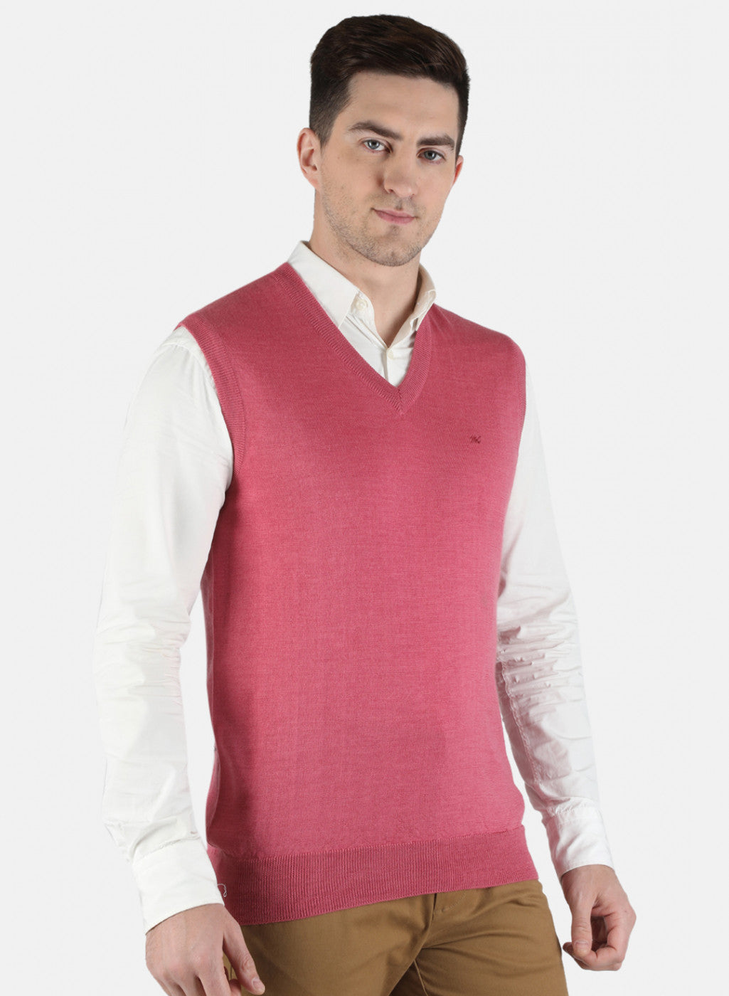 Men Pink Solid Sweater