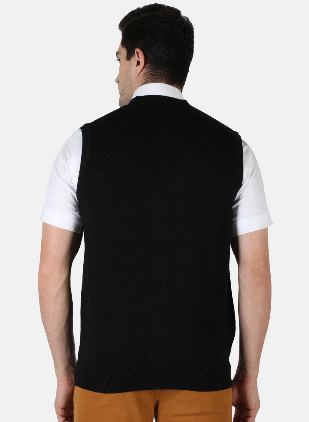 Men Black Solid Cardigan