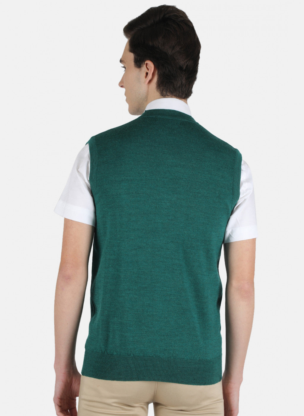 Men Green Solid Cardigan