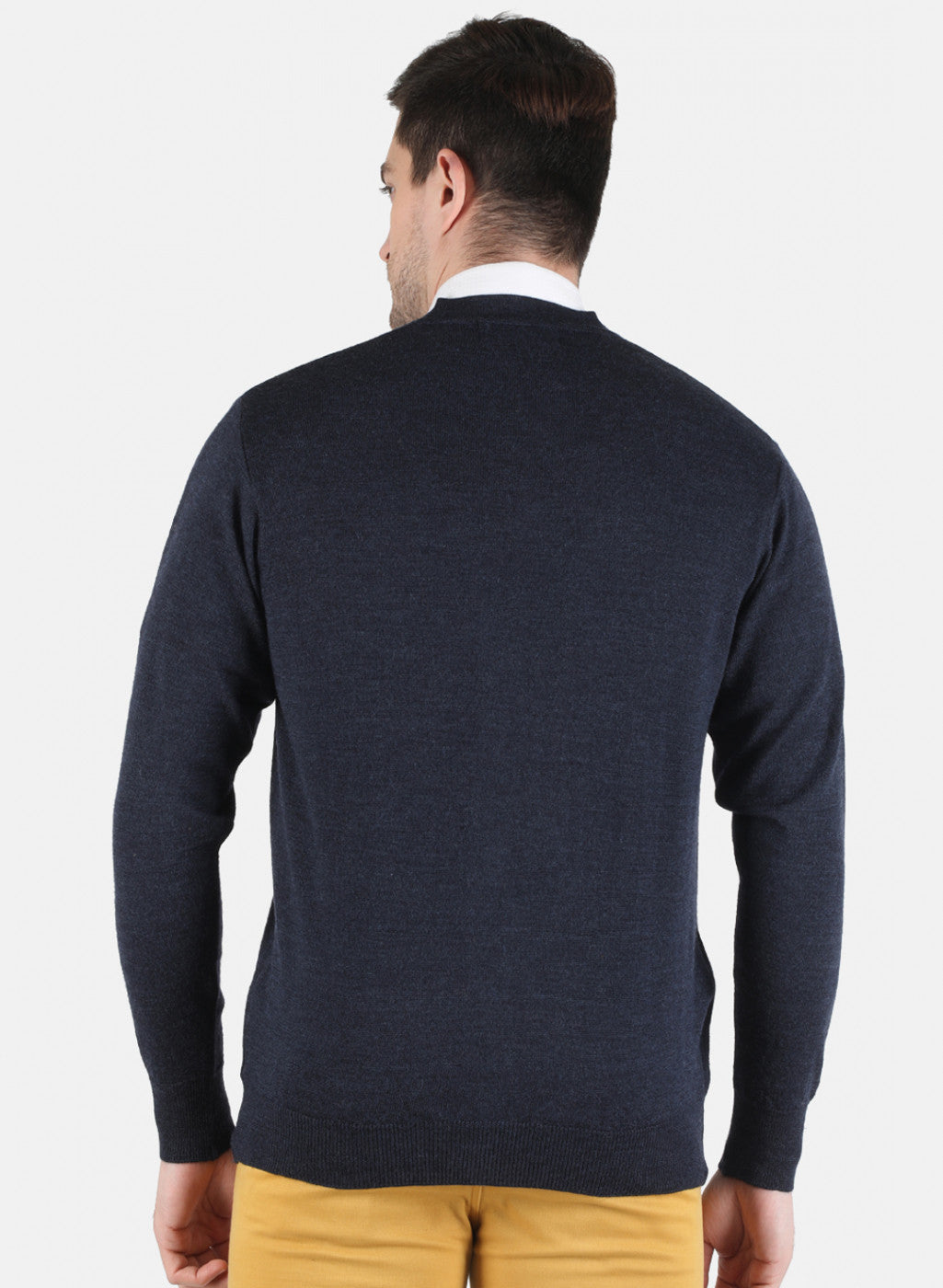 Men NAvy Blue Solid Cardigan