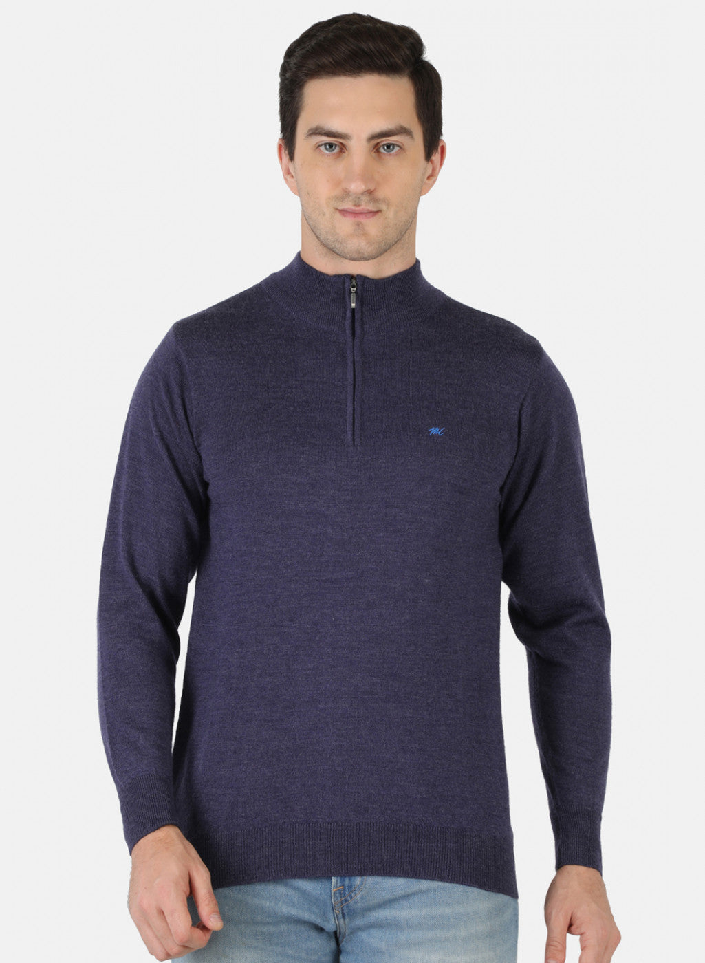 Men Purple Solid Pullover