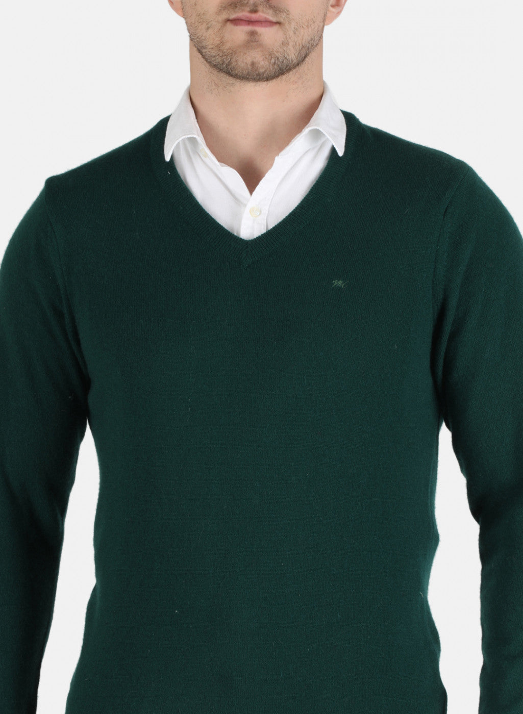 Men Green Solid Pullover