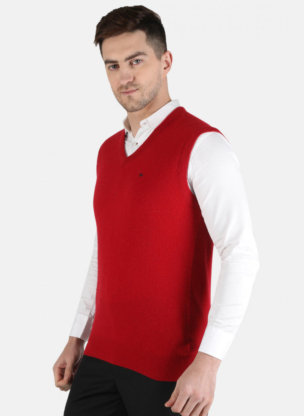 Men Maroon Solid Sweater