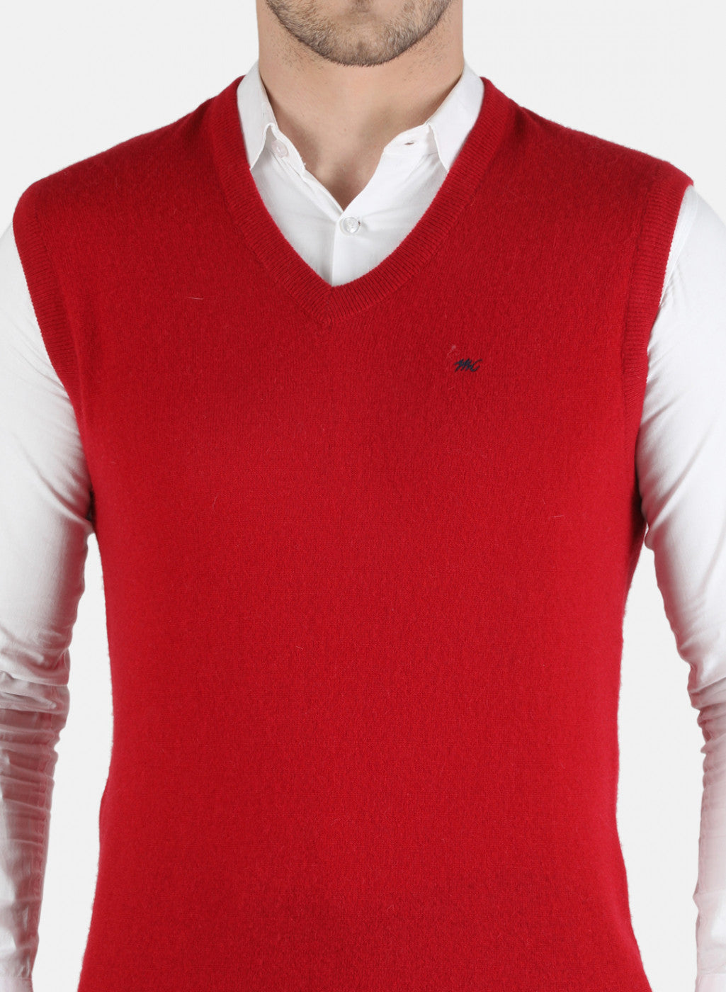 Men Maroon Solid Sweater