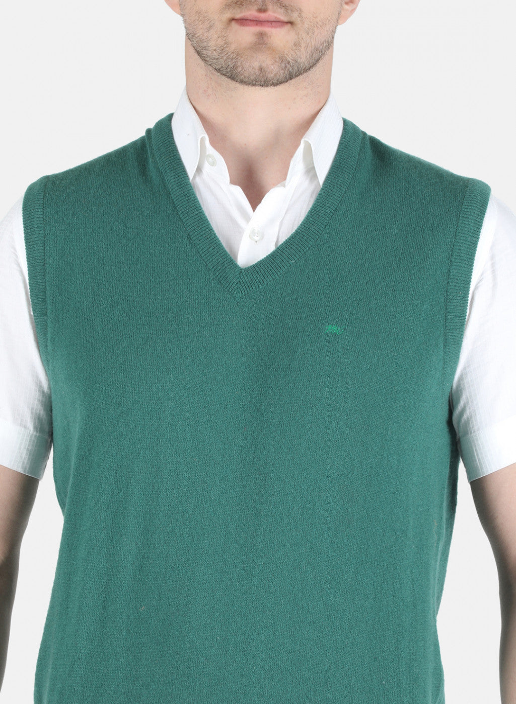 Men Green Solid Sweater