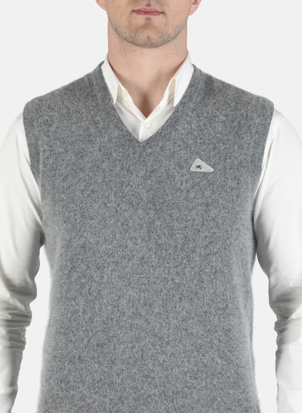 Men Grey Solid Sweater