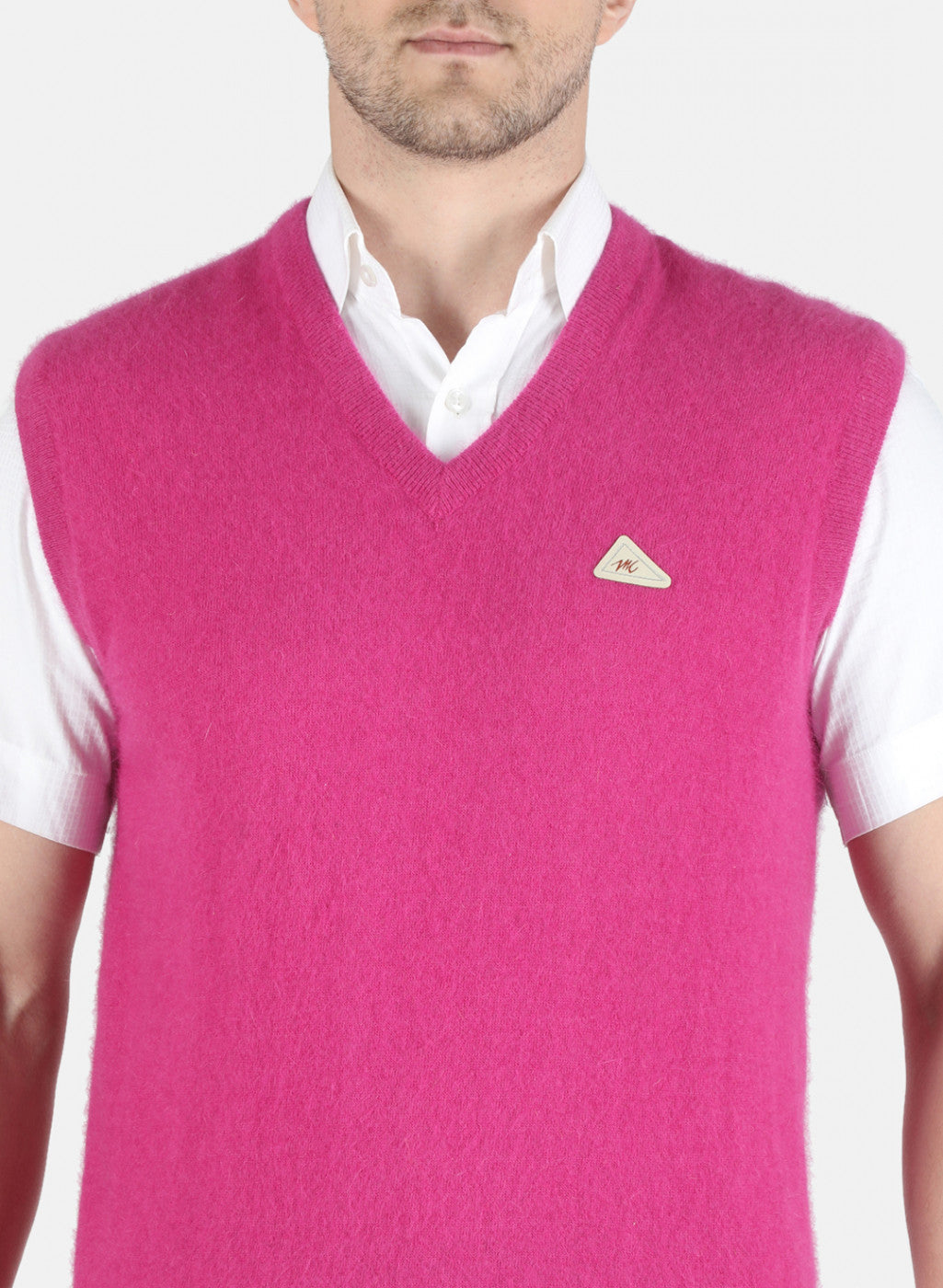 Men Pink Solid Sweater