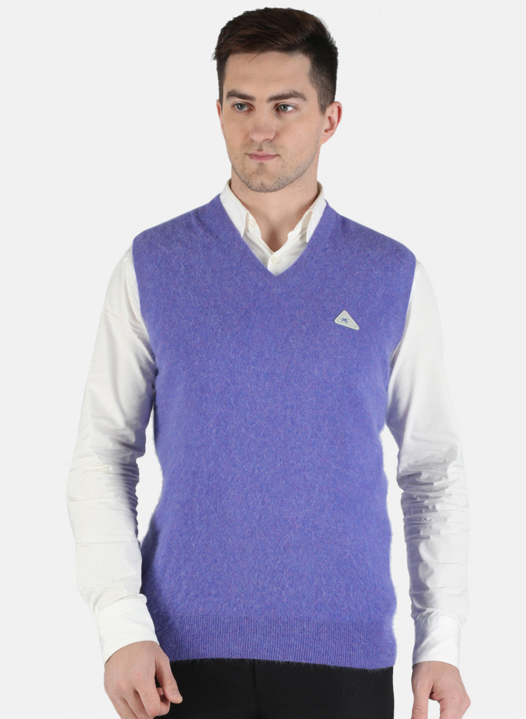 Men Purple Solid Sweater