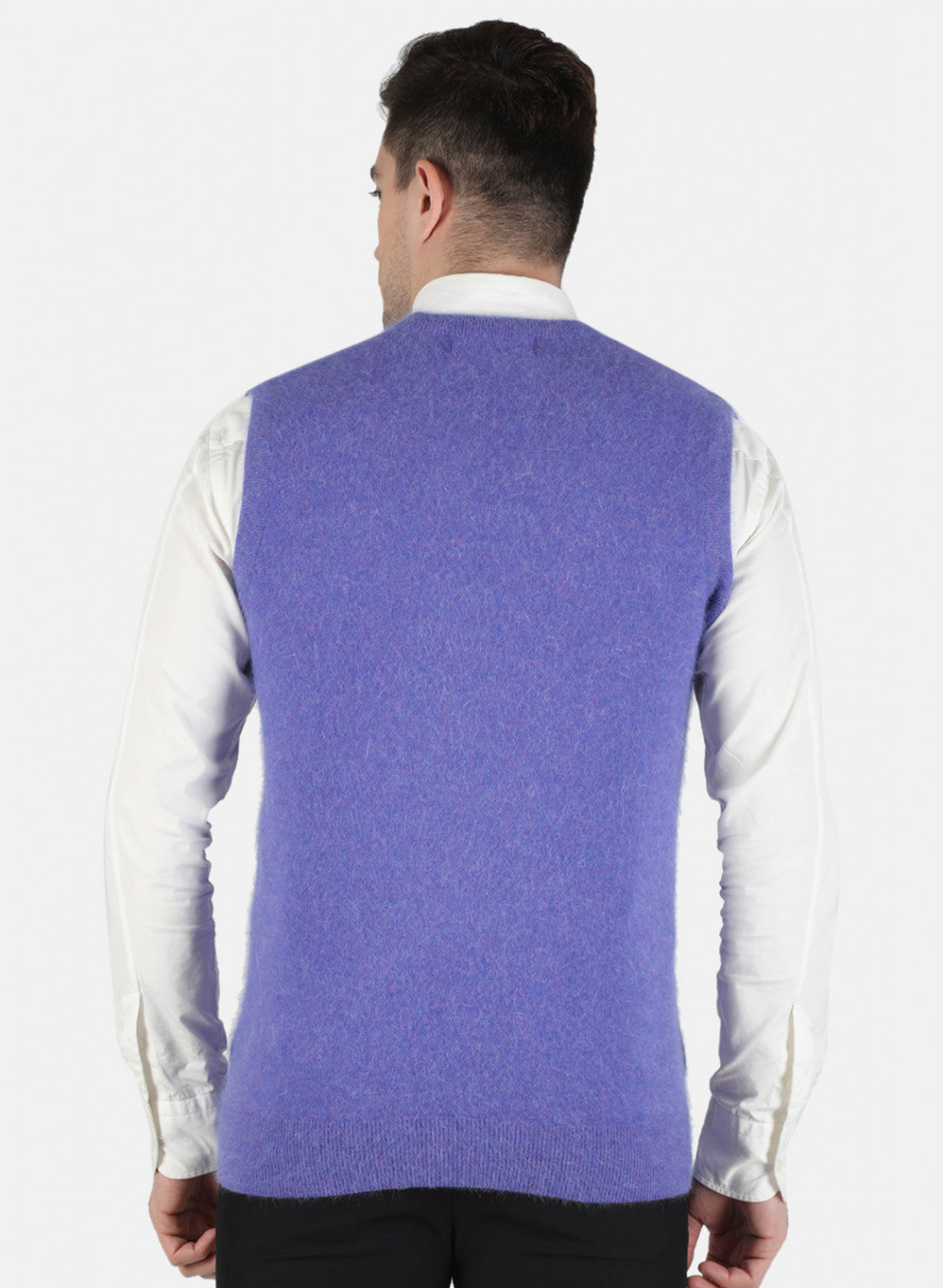 Men Purple Solid Sweater