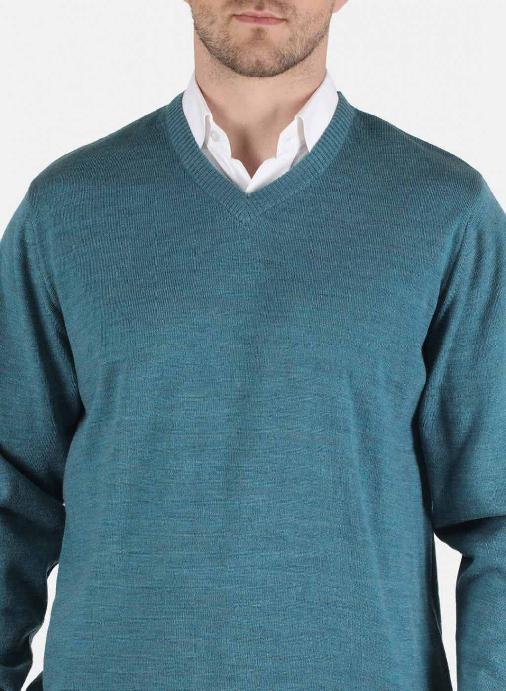 Men Blue Solid Pullover