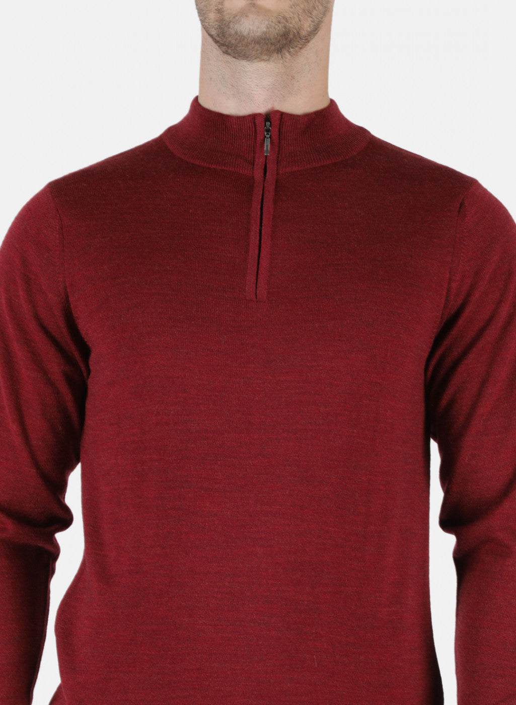 Men Maroon Solid Pullover