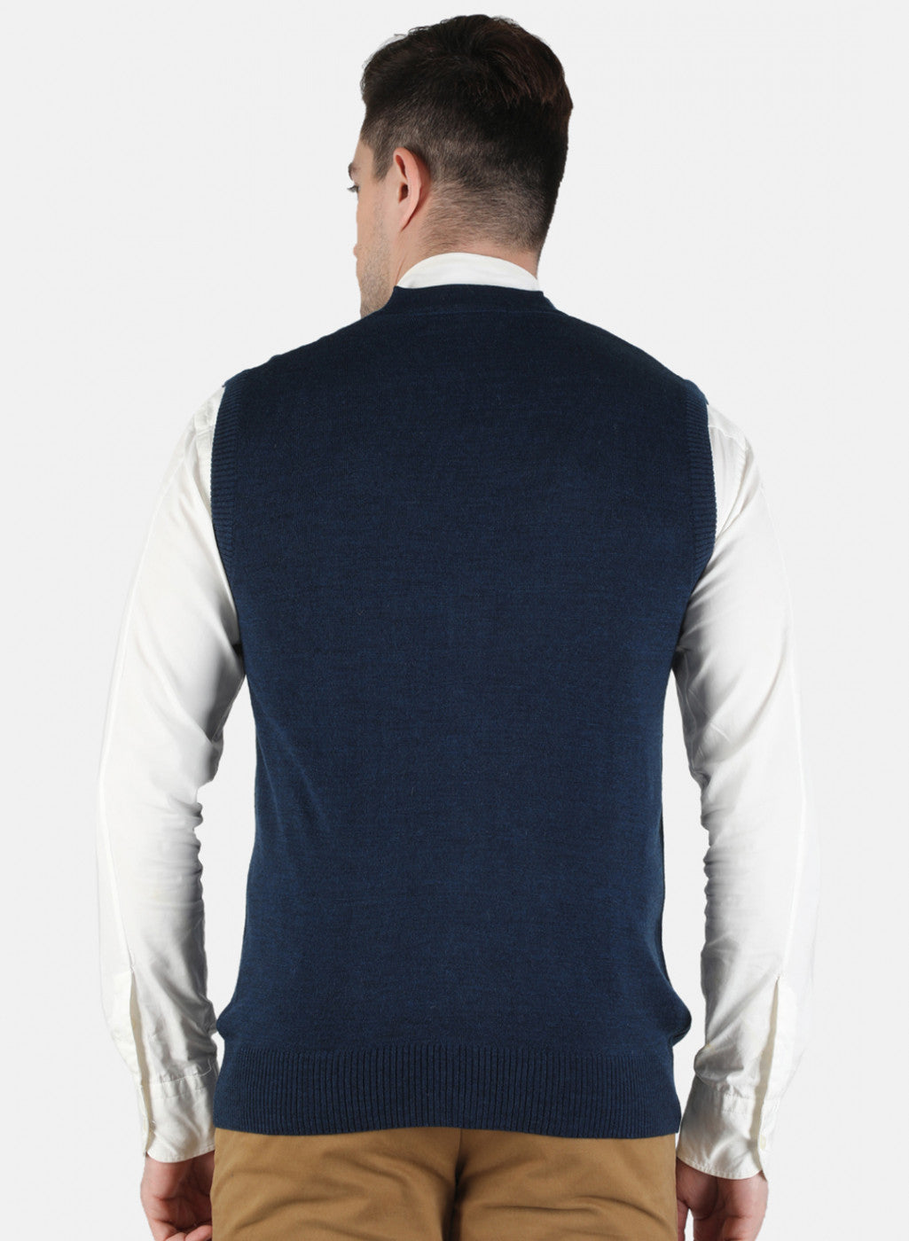 Men NAvy Blue Solid Cardigan