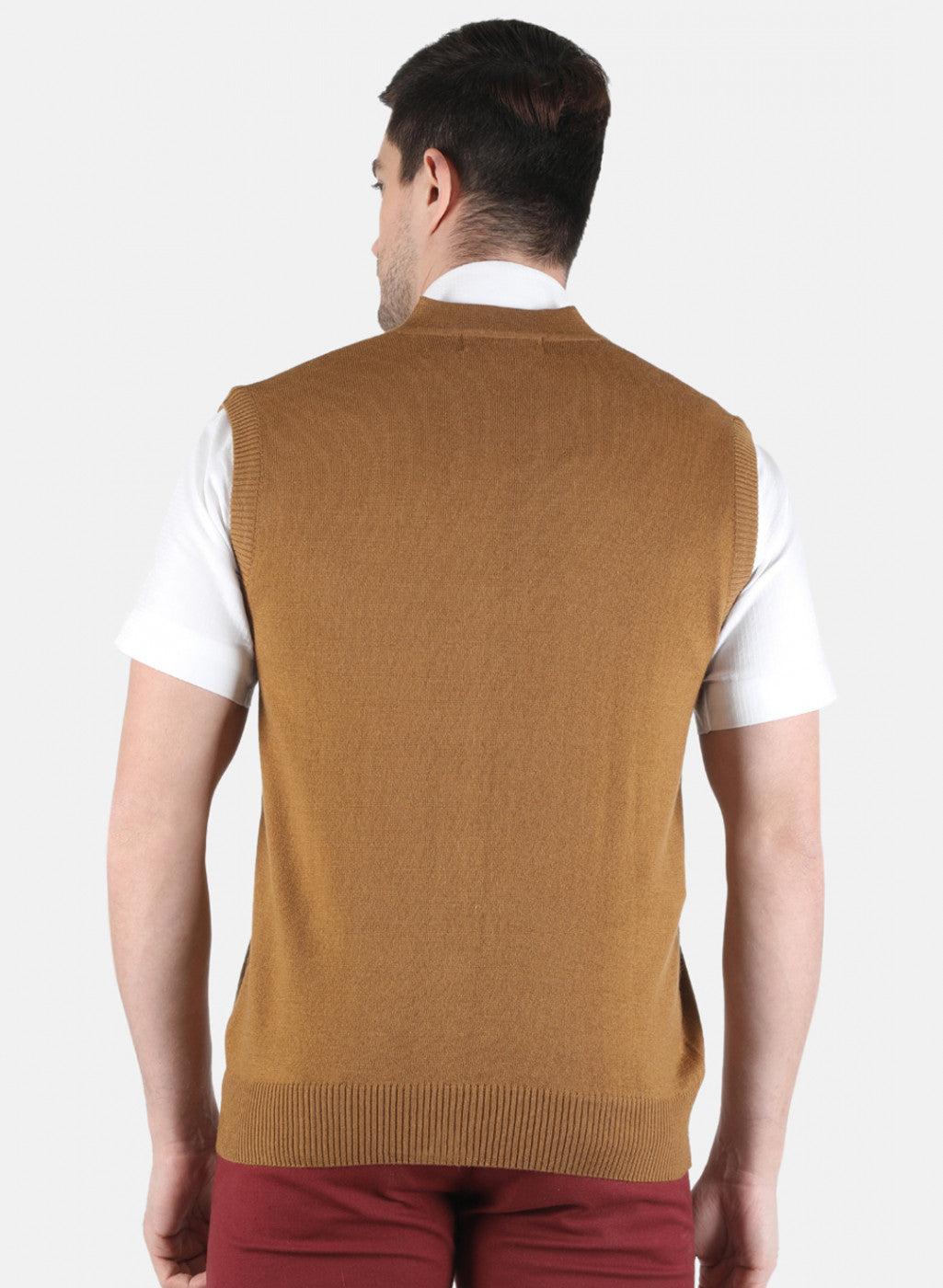 Men Brown Solid Cardigan