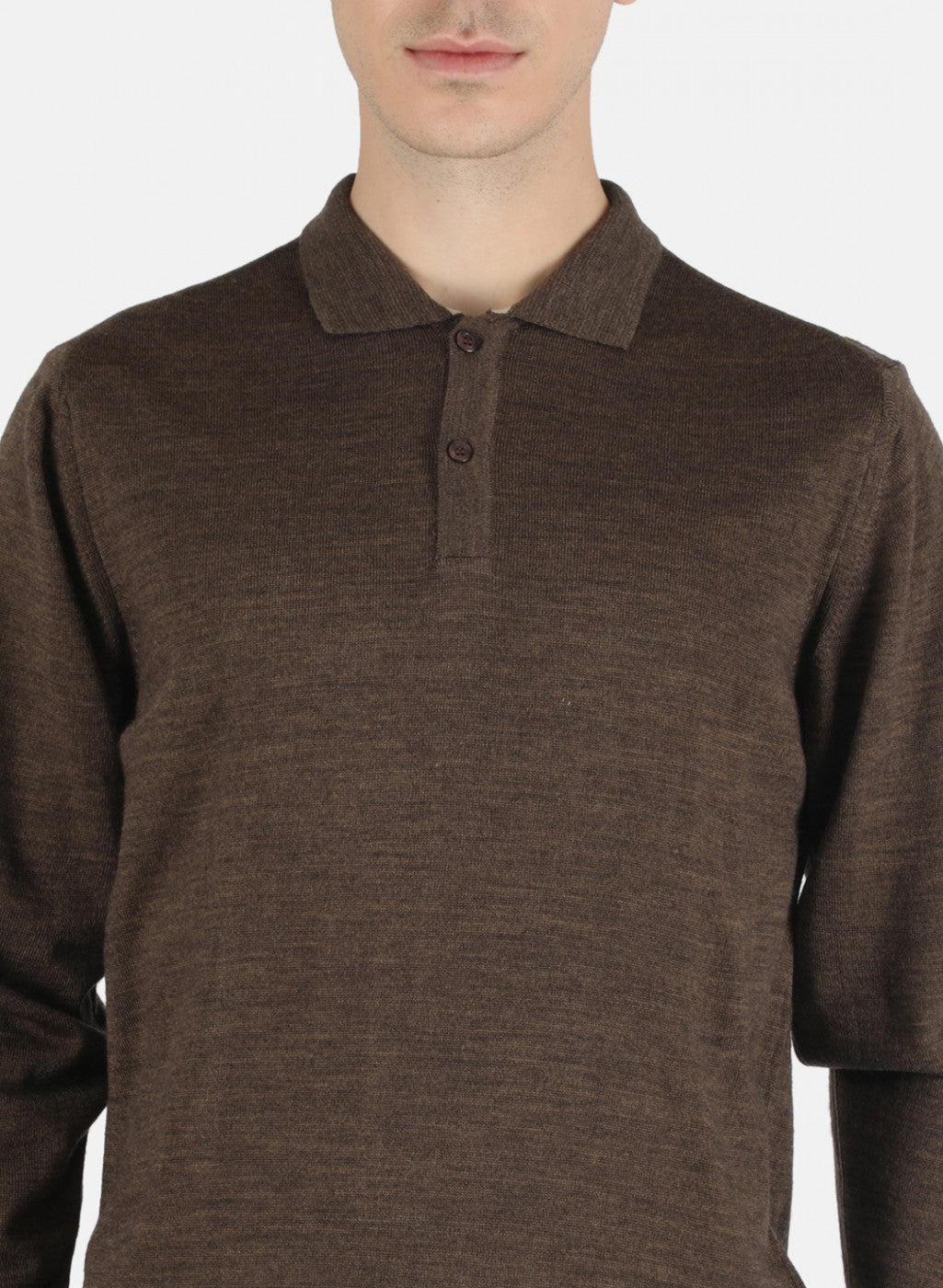 Men Brown Solid T-Shirt